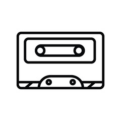 Audio cassette tape icon vector