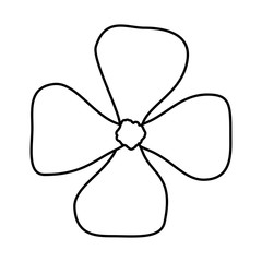 cute flower natural line style icon vector illustration design