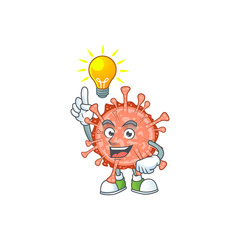 Bulbul coronavirus mascot character design with have an idea cute gesture