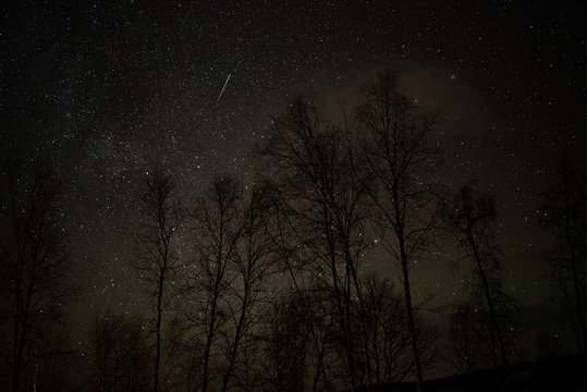 starry sky in utsjoki, finland