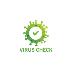 Virus Check Logo Template Design