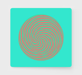 Abstract striped design element. Spiral, rotation and swirling movement. Vector illustration with dynamic effect.