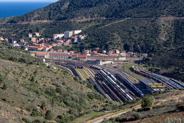 railway station at the Spanish border
