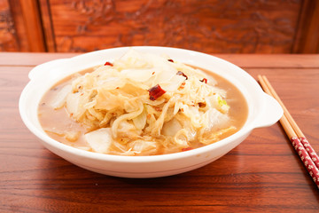 Hot and sour Chinese cabbage，Chinese food