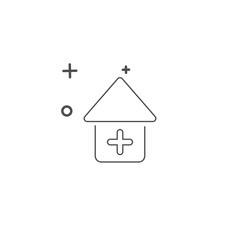 Simple hospital icon design templates