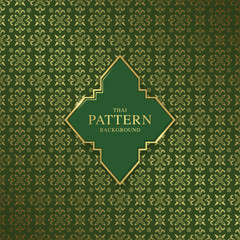 Thai art luxury temple, background pattern decoration for printing, flyers, poster, web, banner, brochure and card concept vector illustration