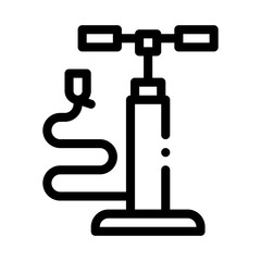 Pump for Bike Icon Vector. Outline Pump for Bike Sign. Isolated Contour Symbol Illustration