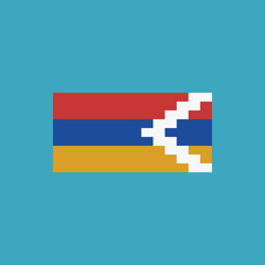Republic of Artsakh flag icon in flat design. Independence day or National day holiday concept.