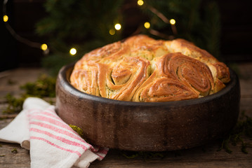 Homemade festive bread