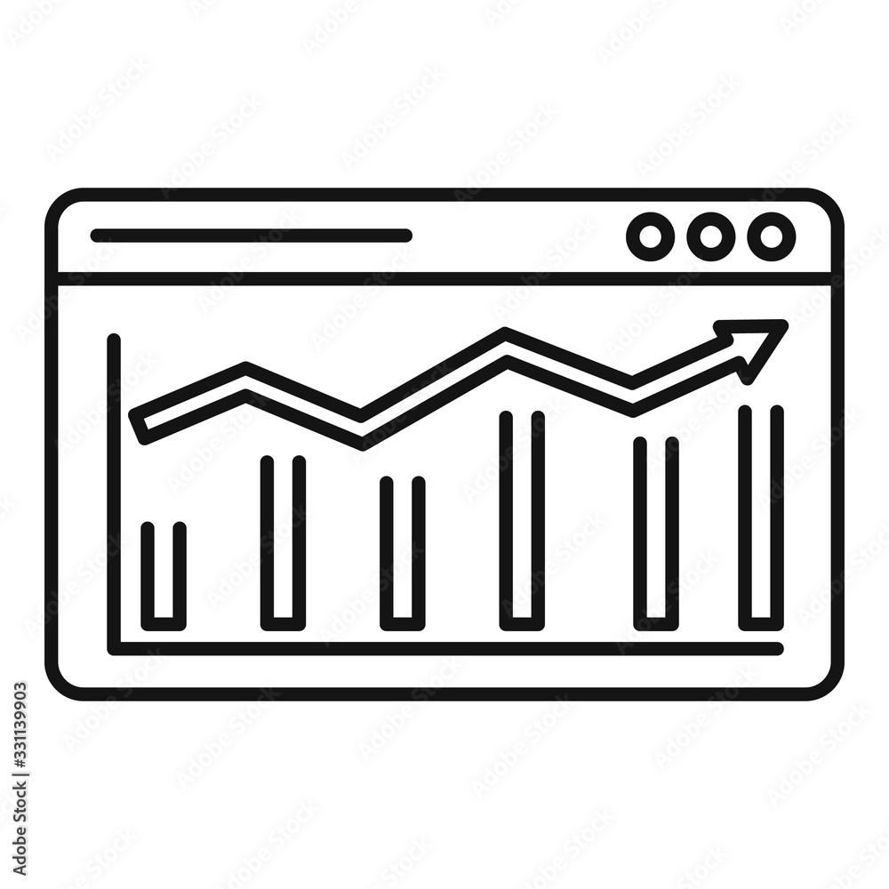 Poster crm web platform icon. outline crm web platform vector icon for web design isolated on white backgro