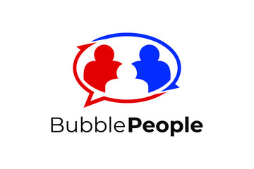 Obraz premium Bubble people for logo design concept, very suitable in various business purposes, also for icon, symbol and many more.