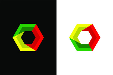 Colorful hexagon for logo design concept, very suitable in various business purposes, also for icon, symbol and many more.