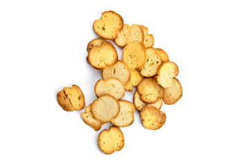 Bruschette chips, sliced grilled bread, beer snack