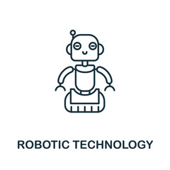 Robotic Technology icon from iot collection. Simple line Robotic Technology icon for templates, web design and infographics