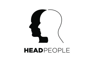 Head people for logo design concept, very suitable in various business purposes, also for icon, symbol and many more.
