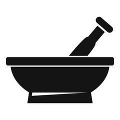 Pharmacist bowl icon. Simple illustration of pharmacist bowl vector icon for web design isolated on white background