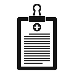 Pharmacist clipboard icon. Simple illustration of pharmacist clipboard vector icon for web design isolated on white background