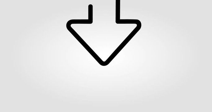 Percent down line icon. Percentage, arrow, reduction. Banking concept. Can be used for topics like investment, interest rate, finance 4K animation