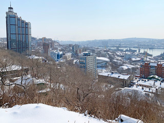 Russia, city of Vladivostok in early spring