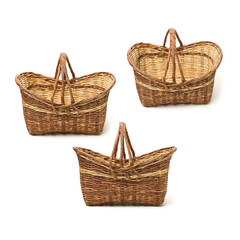 Obraz premium empty basket on white background 