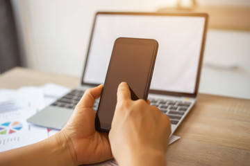 Businesswoman at work stock photo