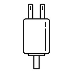 Tablet charger icon. Outline tablet charger vector icon for web design isolated on white background
