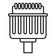 Pins adapter icon. Outline pins adapter vector icon for web design isolated on white background