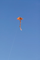 red kite against blue sky