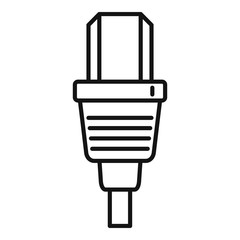 Electric power cable icon. Outline electric power cable vector icon for web design isolated on white background