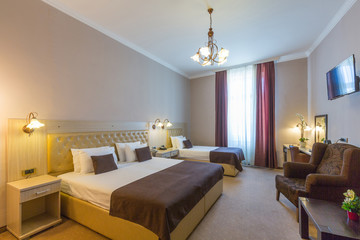 Interior of a hotel bedroom