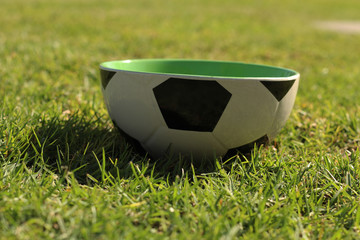 football bowl on a green grass