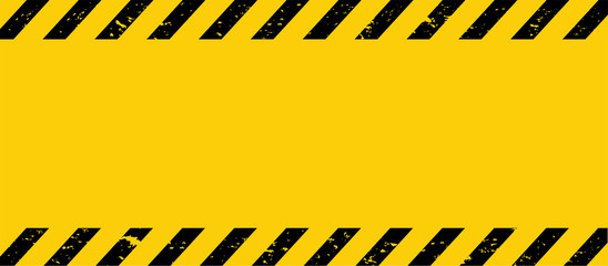 Black and yellow line striped. Caution tape. Blank warning background. Vector illustration	