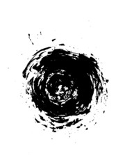 Grunge Circle Round Dot Distressed Paint Background