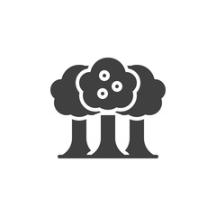 Apple trees vector icon. filled flat sign for mobile concept and web design. Fruit tree glyph icon. Symbol, logo illustration. Vector graphics