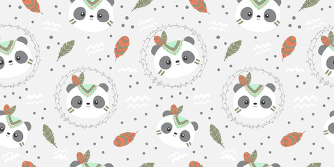 adorable animal illustration seamless pattern for kids project, fabric, scrapbooking, crafting, invitation and many more © ariosbeth