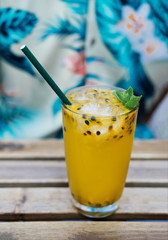 passion fruit lemonade, summer time concept