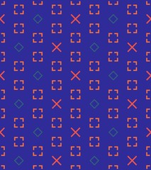 Seamless bright spring pattern with  pattern and   square.