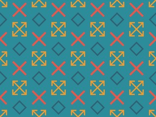  square and rhombus on a seamless spring pattern.