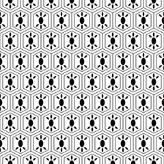 日本の伝統模様　亀甲文様