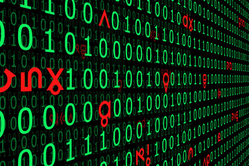 The binary code in databases are hit by hacking.