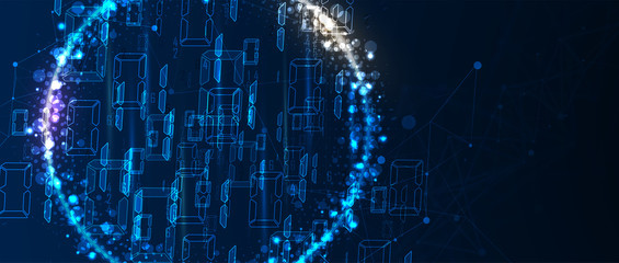Obraz premium Technology data background, idea of global business solution