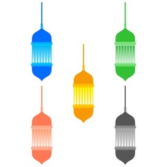 Ramadan Lantern Design in Set for Creative Concept of  Islamic Celebration.