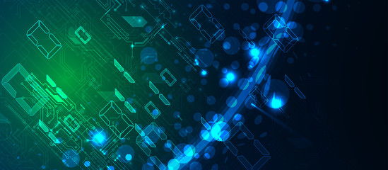 Technology data background, idea of global business solution