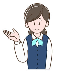 Illustration of the woman in a uniform