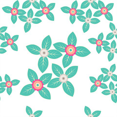 seamless floral pattern with green leaves  background  design for fabric,wrapping paper ,wallpaper  vector eps.10