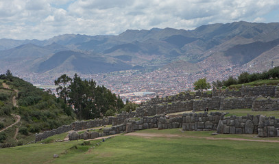 Fototapeta na wymiar Sacsayhuamán. Pre Inca temple complex Peru. Cusco. Saqsaywaman