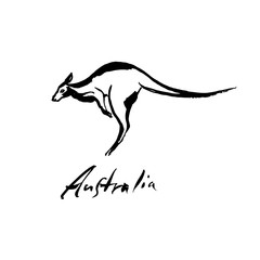 silhouette of kangaroo