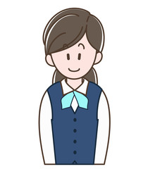 Illustration of the woman in a uniform
