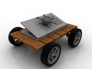 3d rendering metal locker