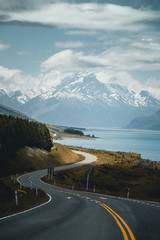 road in the mountains in New Zealand